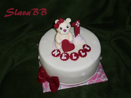 Torta "Macko pre NELLY - Bear cake "  cesto: vanilkové plnka: smotanová-mandarinková ovocie: mandarinky váha: 3,5 kg